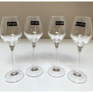 Krosno Cordial Glasses Set of 4 Made in Poland New 6” Signed